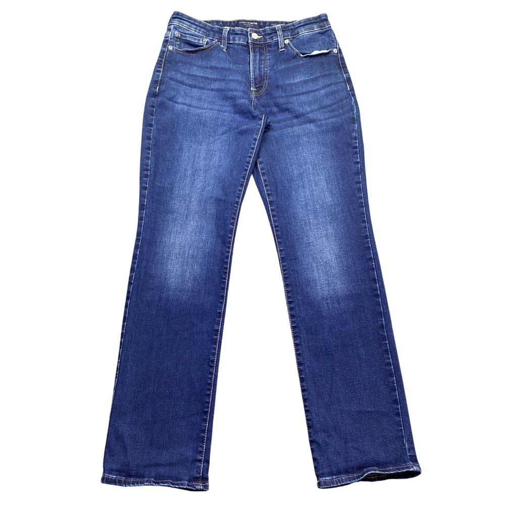 Lucky Brand Sweet Mid Rise Straight Jeans Dark Wash Size 10/30 Regular Preppy